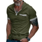 Herren Poloshirt mit modischem Kragen und Brusttasche