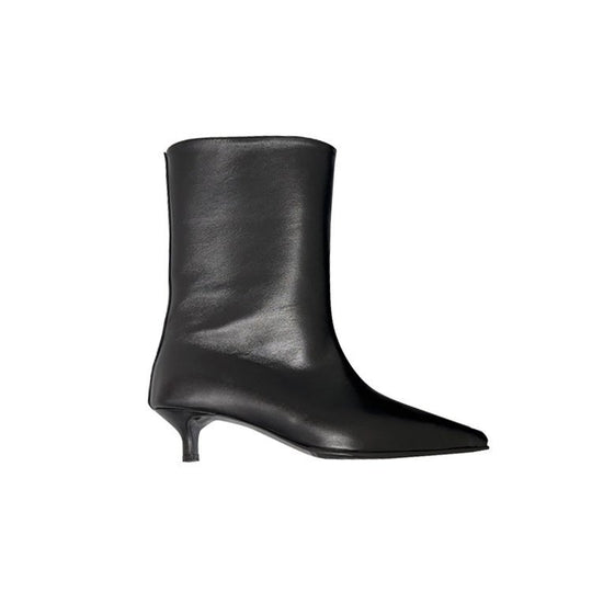 Damen elegante Stiefeletten mit spitzem Zehenbereich und geschmeidiger Lederoberfläche R&B