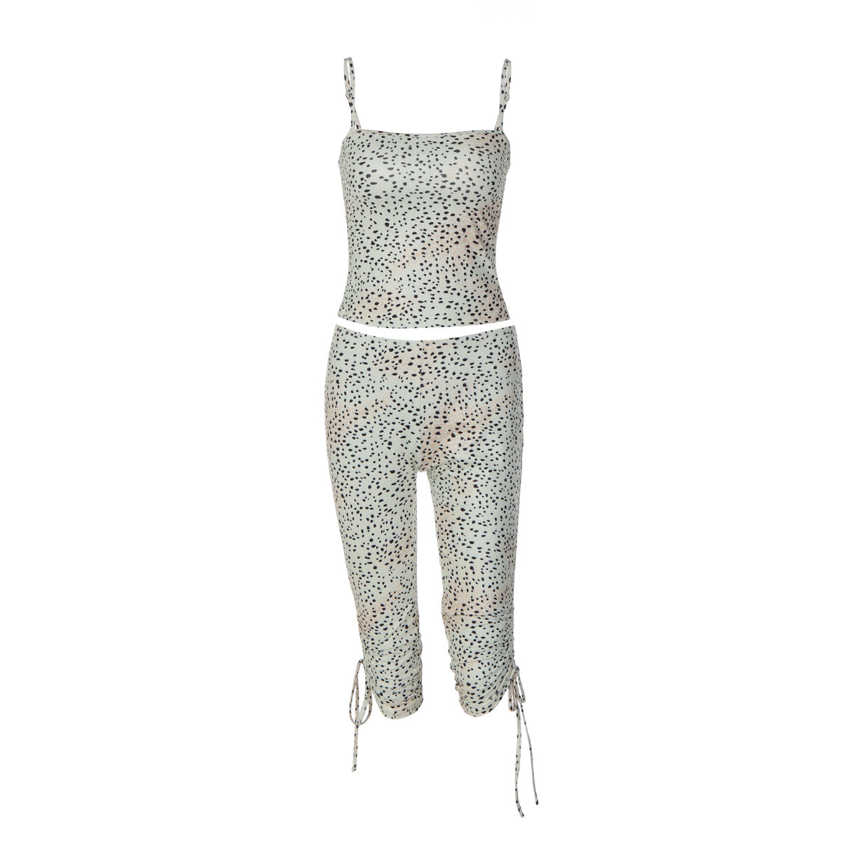 Damen Sportliches Set mit Spitzenträgern R&B