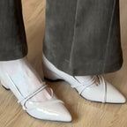Damen elegante spitze Pumps mit komfortablem Blockabsatz R&B
