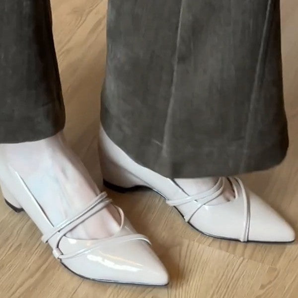 Damen elegante spitze Pumps mit komfortablem Blockabsatz R&B