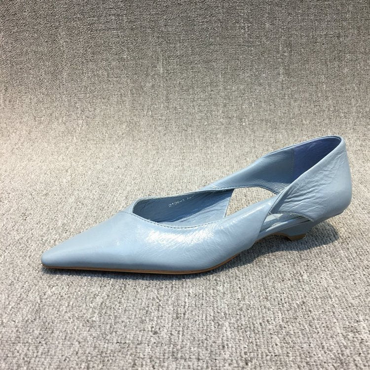 Damen Raffinierte Spitze Ballerinas mit Geschmeidiger Lederoberfläche R&B