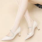 Damen elegante Slingback-Pumps mit funkelndem Schmuckdetail R&B