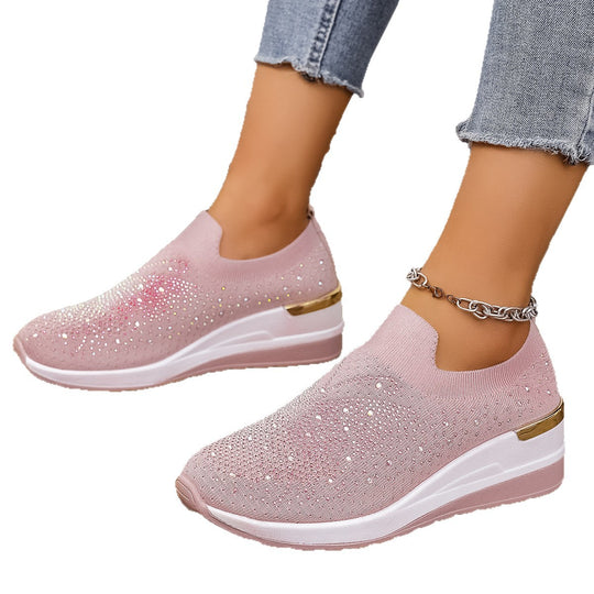 Damen Glamouröse Sneaker mit funkelnden Strassdetails R&B