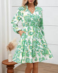 Damen Freizeitkleid mit Rüschendetails und floralem Muster R&B