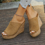 Damen Clogs mit elegantem Kork-Wedge-Design R&B