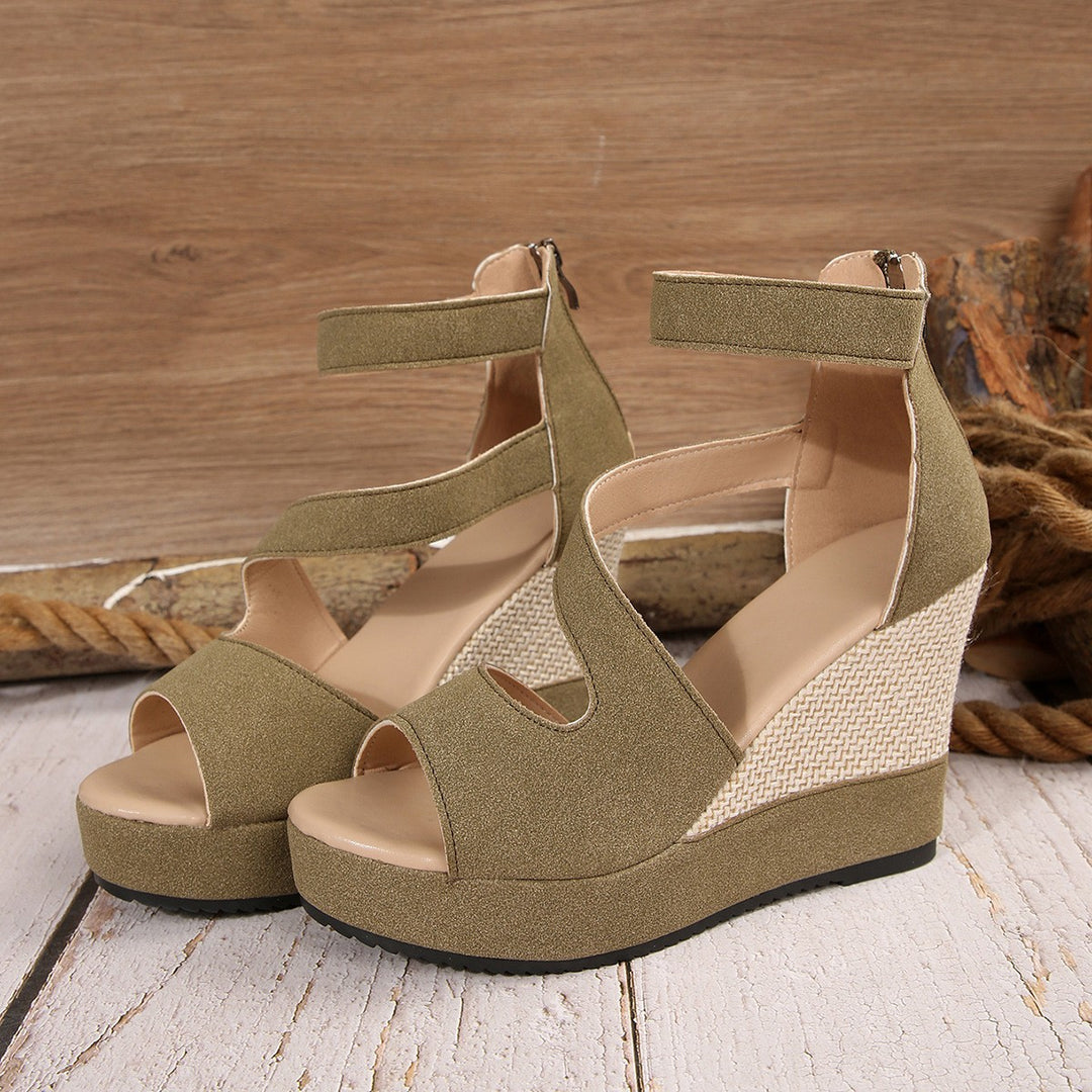 Damen Wedge-Sandaletten mit modischem Riemchen-Design und ergonomischer Fußbettgestaltung R&B