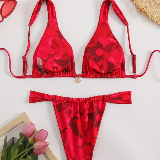 Damen Triangel-Bikini mit komfortablen verstellbaren Trägern R&B