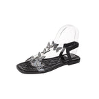 Damen Glamouröse Flip-Flops mit funkelnden Riemen und elastischem Fußbett R&B