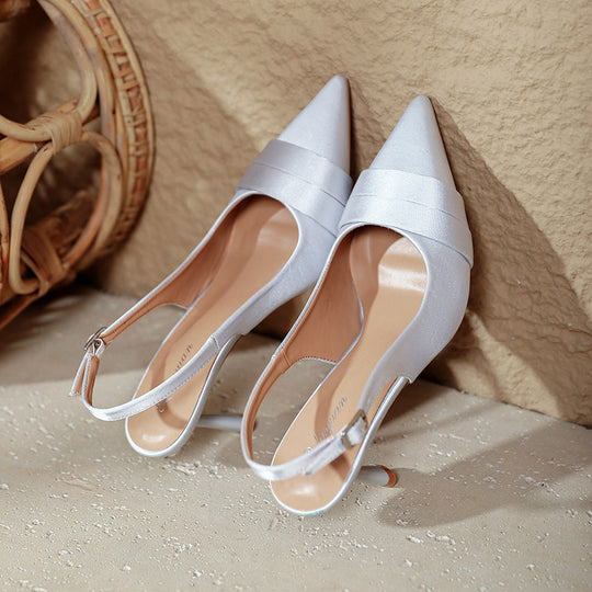 Damen Slingback-Pumps mit elegantem, spitz zulaufendem Design und modischem Riemen R&B