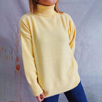 R&B | Einfarbiger Warmer Strickpullover Für Alltag
