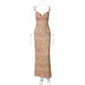 Damen Maxikleid mit elegantem Animalprint R&B