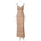 Damen Maxikleid mit elegantem Animalprint R&B