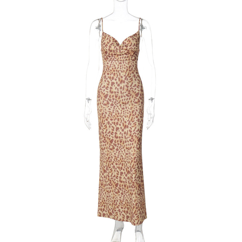 Damen Maxikleid mit elegantem Animalprint R&B