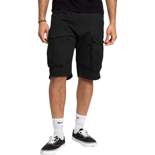 Herren nan Cargoshorts mit großen Klappentaschen, geradem Bein und lockerer Knielänge R&B