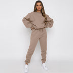 Damen Sportlicher Fleece Sweatanzug R&B