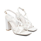 Damen Riemchen-Sandalen mit elegantem Blockabsatz und funkelnden Details R&B