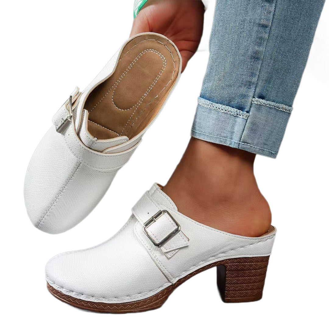 Damen Komfortable Clogs mit dekorativem Schnallenverschluss R&B