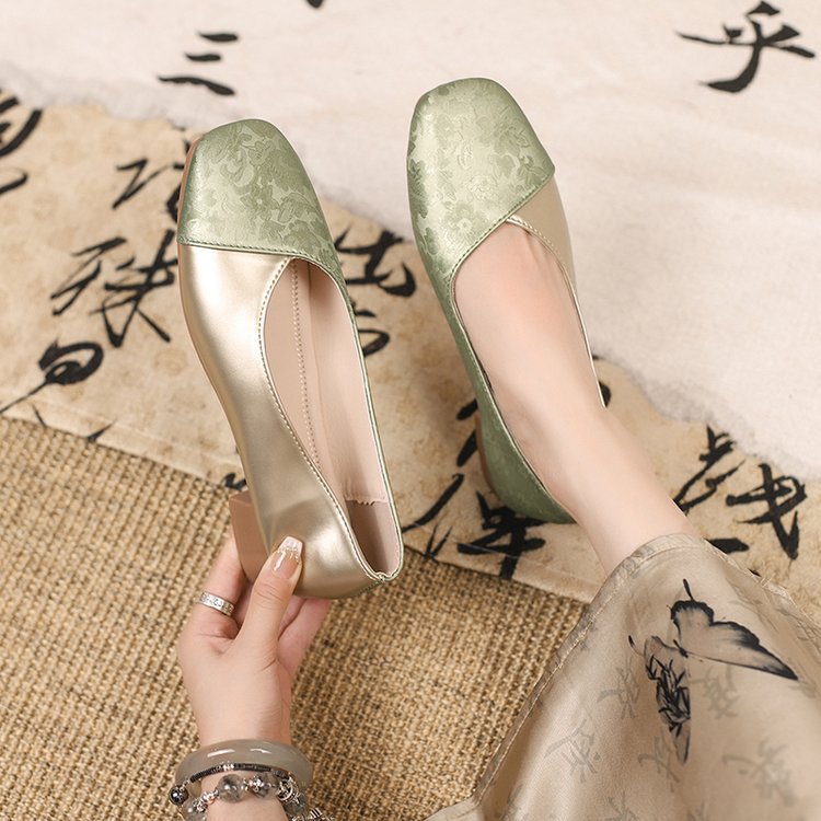 Damen elegante Ballerinas mit floralem Design und komfortablem Fußbett R&B