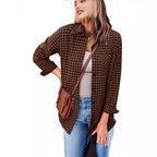 Femme Button-Up Gingham Check Shirt R&B