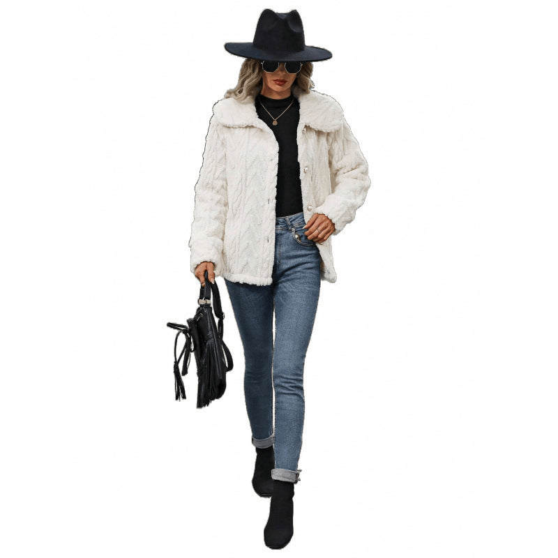 Damen kuschelige Fleecejacke R&B