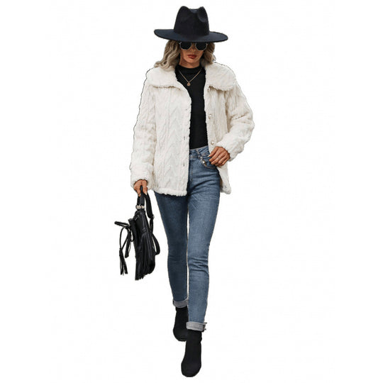 Damen kuschelige Fleecejacke R&B