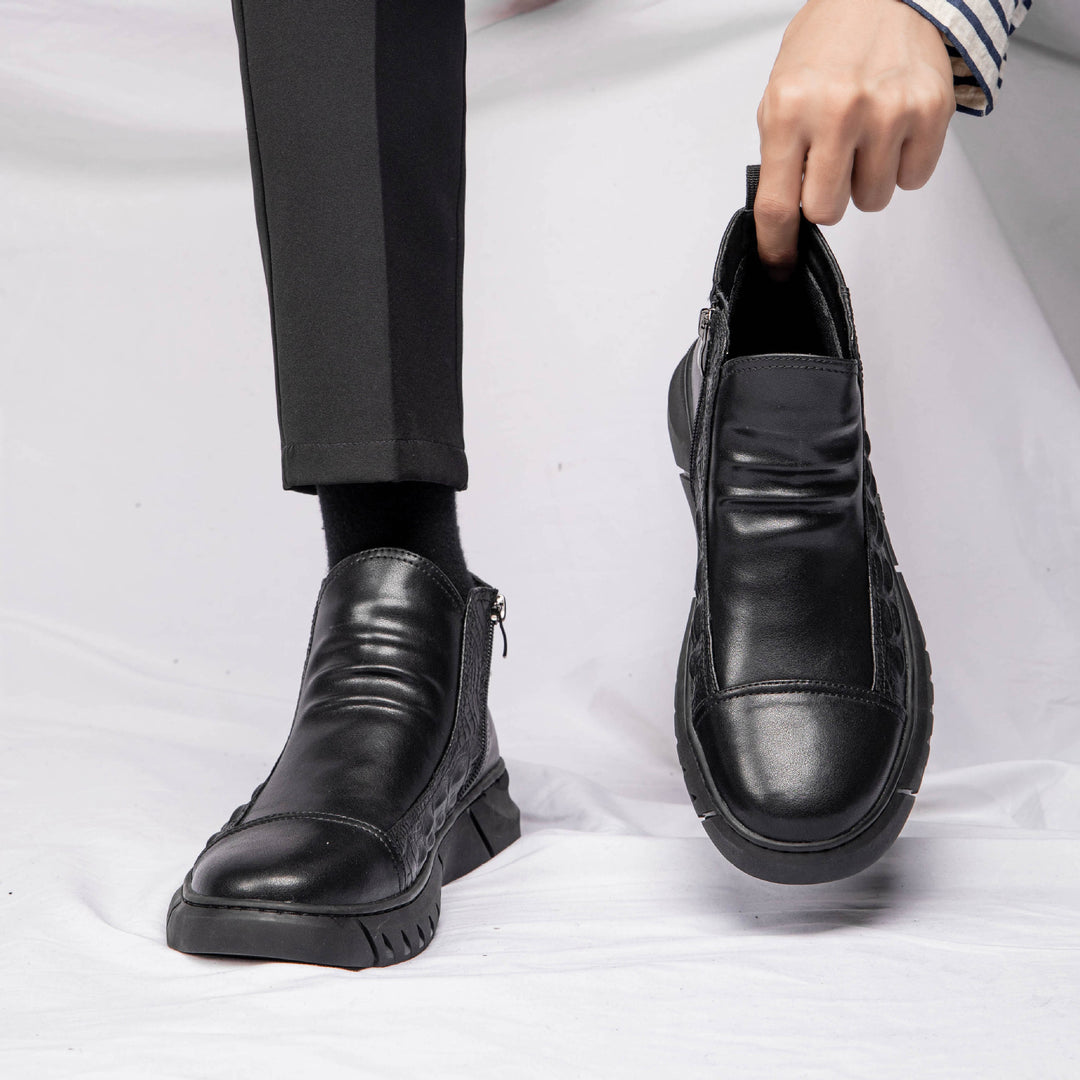 Damen Modische Stiefeletten mit Reißverschluss und Details R&B