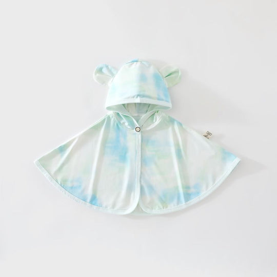 Unisex nan Bio-Baumwolle Kapuzen-Baby-Poncho-Cape mit Ohr-Kapuze und Druckverschluss R&B