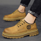 Herren modische und robuste Schnürschuhe aus leichtem Kunstleder mit dämpfender Sohle