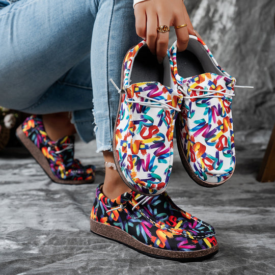 Damen leichte Freizeitschuhe mit buntem Design R&B