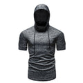 Herren funktionales Kapuzenshirt mit kurzem Arm und atmungsaktiven Eigenschaften