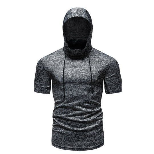Herren funktionales Kapuzenshirt mit kurzem Arm und atmungsaktiven Eigenschaften R&B