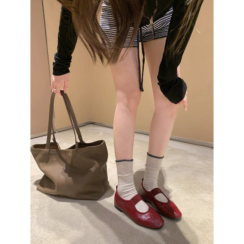 Damen Bequeme und elegante Ballerinas aus hochwertigem Leder R&B