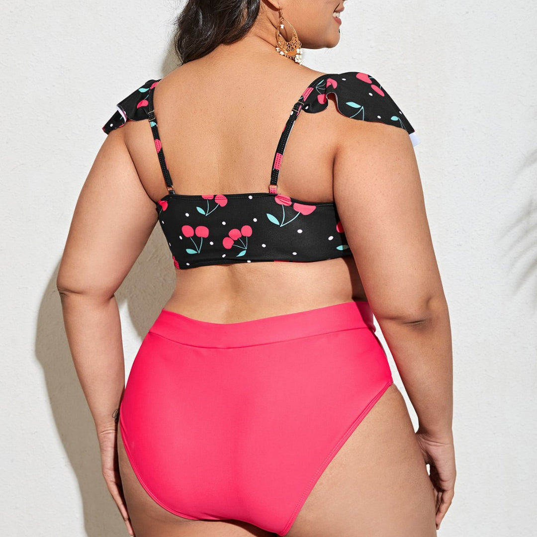 Damen Tankini-Set mit voluminösen Rüschendetails und hochwertigem Schnitt R&B