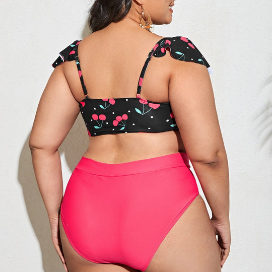 Damen Tankini-Set mit voluminösen Rüschendetails und hochwertigem Schnitt R&B