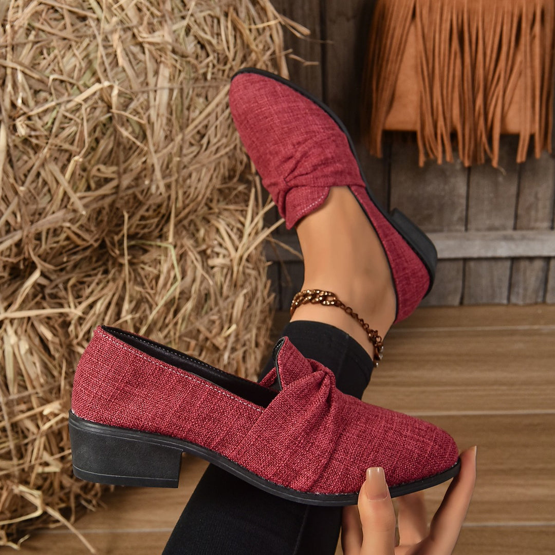Damen Slipper mit geschwungenem Knoten R&B