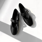 Damen elegante Mokassins mit verstellbarem Schnallenriemen R&B