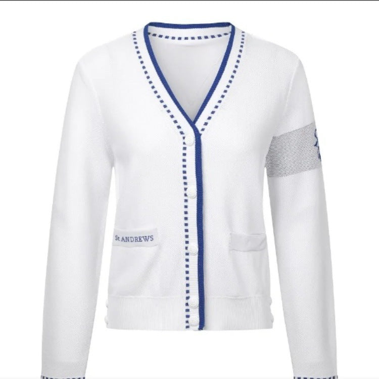 Damen modische Strickjacke mit strukturiertem Design und Taschen R&B