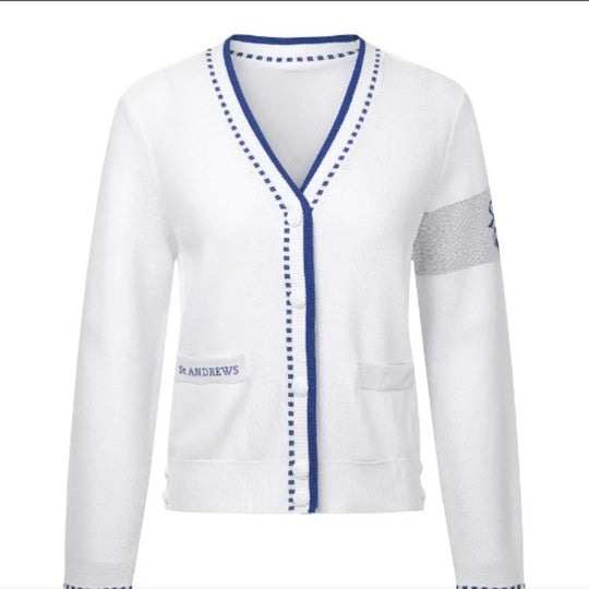 Damen modische Strickjacke mit strukturiertem Design und Taschen R&B