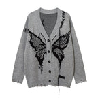 Damen Strickjacke mit kreativem Schmetterlingsdesign und lässigem Schnitt R&B
