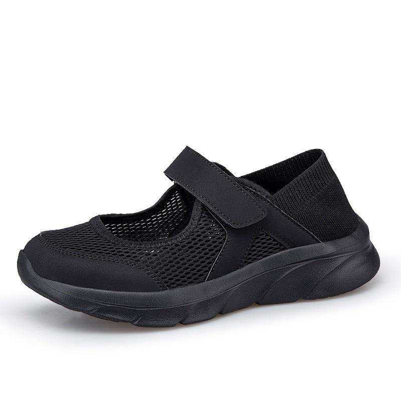 Damen Atmungsaktive Freizeitschuhe mit Klettverschluss und flexiblem Obermaterial