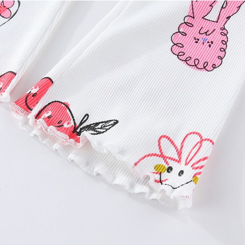 Mädchen Leggings mit buntem, verspieltem Motiv R&B