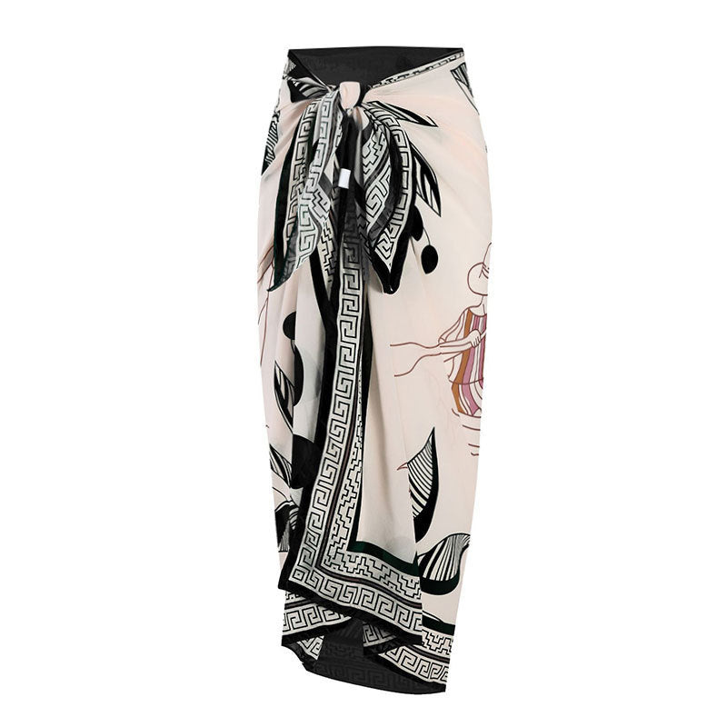 Damen Badeanzug mit elegantem Wickelrock R&B