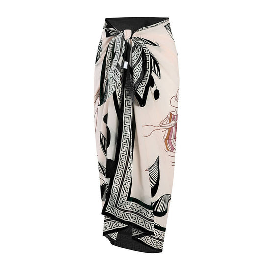 Damen Badeanzug mit elegantem Wickelrock R&B