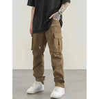 Herren moderne Cargo-Hose mit multifunktionalen Taschen und elastischem Bund Hedi-Mode