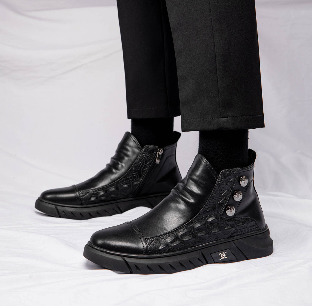 Damen Modische Stiefeletten mit Reißverschluss und Details R&B