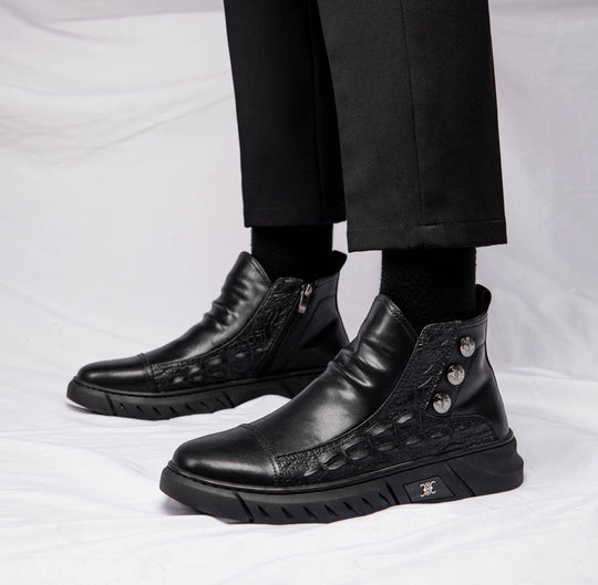 Damen Modische Stiefeletten mit Reißverschluss und Details R&B