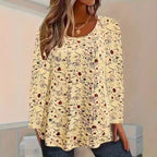 Damen Blusenshirt mit floralen Akzenten und lockerer Passform R&B