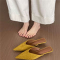 Damen spitze Mules mit elegantem Velourslederfutter R&B