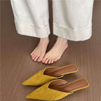 Damen spitze Mules mit elegantem Velourslederfutter R&B